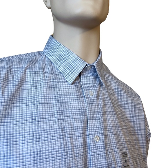 Calvin Klein Dress Shirt Cotton Long Sleeve Steel + Wrinkle Free Regular Fit - Picture 3 of 14